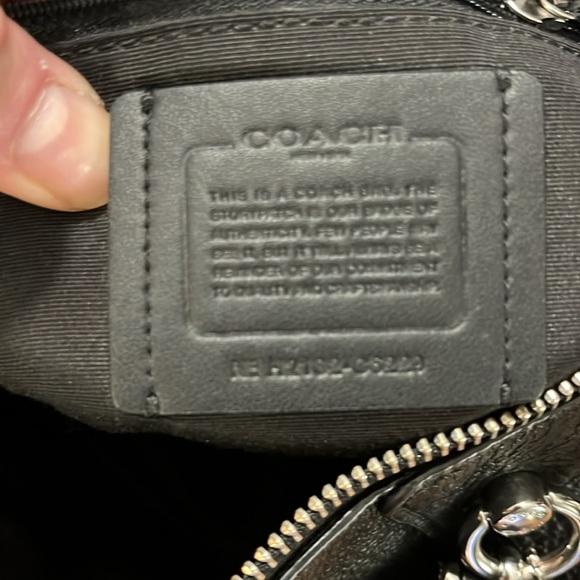 Coach Kacey Satchel Bag in Black Refined Pebble Leather - Picture 8 of 10